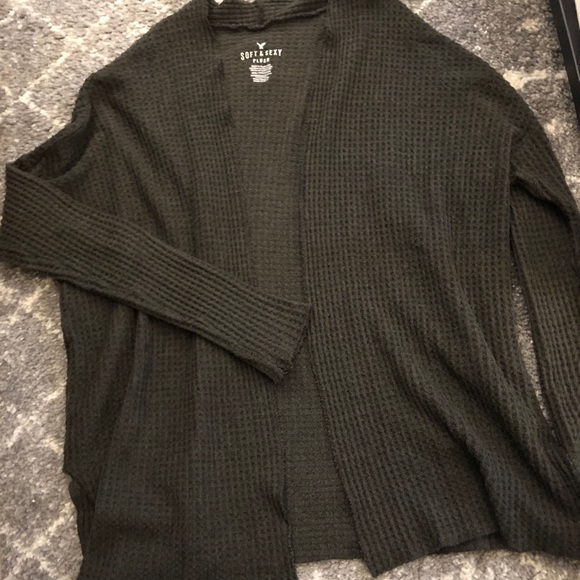 Bundle 3/$15 - AE Waffle Cardigan - Picture 2 of 6